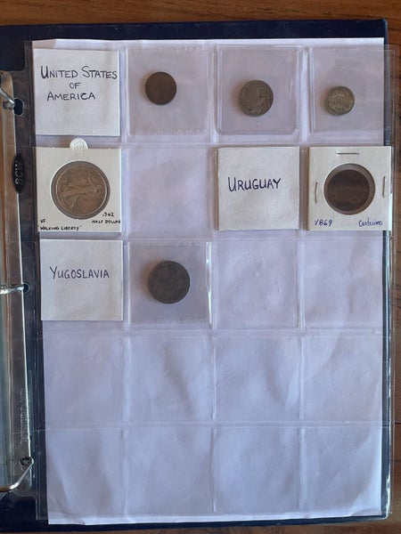 Album collection of about 175 world coins from 1700s to WW2 era (#12) Carousel 13