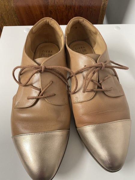 Ziera flats. Two toned brown & gold Carousel 1