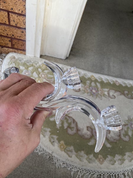 A beautiful crystal candle holder. Carousel 11