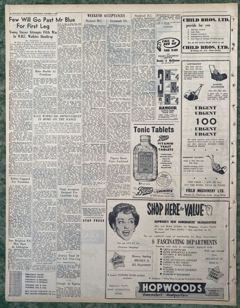 OLD NEWSPAPER: Manawatu Evening Standard - Wednesday, 17 October 1962 Carousel 3