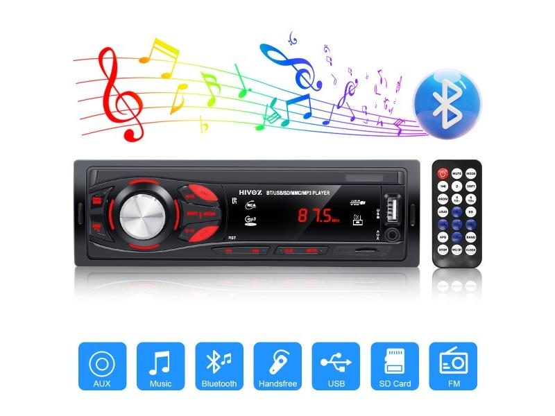 PHONEPACE Bluetooth Car Stereo 4x15W Car Audio FM Radio MP3 Player USB/SD/AUX Carousel 1