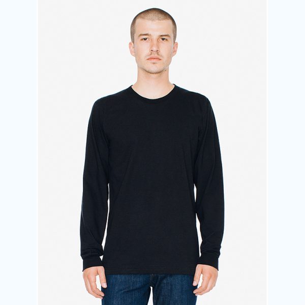 Fine Jersey Crewneck Long Sleeve T-Shirt, T-Shirt, Shirt, Long Sleeve Carousel 2