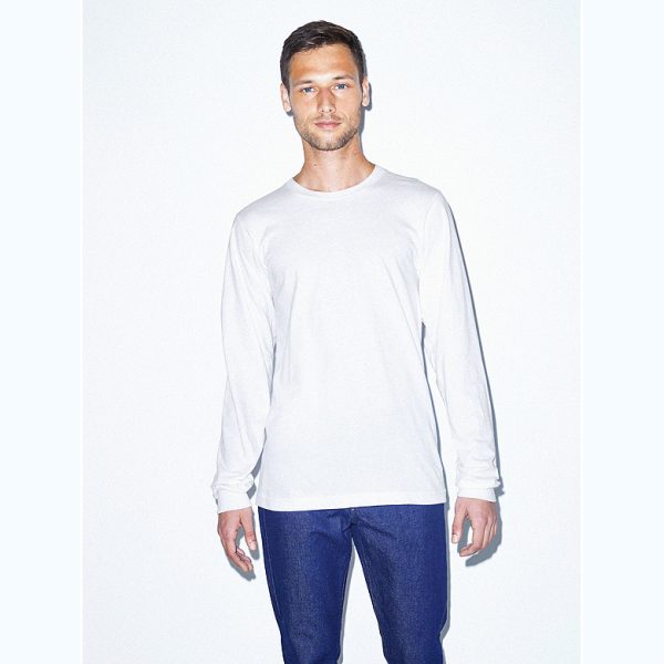 Fine Jersey Crewneck Long Sleeve T-Shirt, T-Shirt, Shirt, Long Sleeve Carousel 1