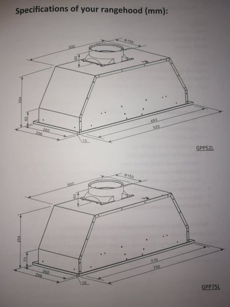 Applico 52cm Powerpack Rangehood GPP52L Carousel 2