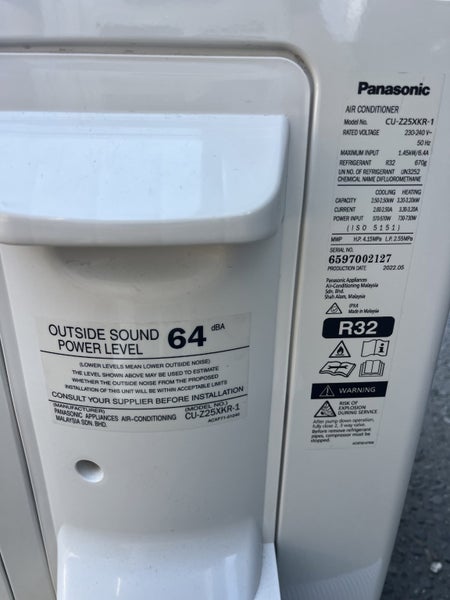 Used Panasonic 2.5 KW high wall and outdoor unit Carousel 2