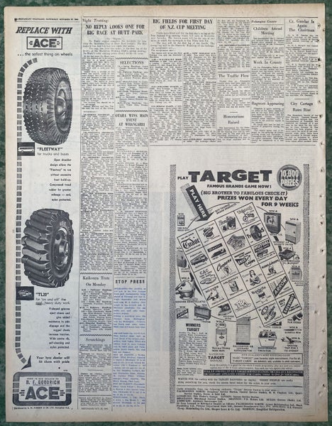OLD NEWSPAPER: Manawatu Evening Standard - Saturday, 27 October 1962 Carousel 3