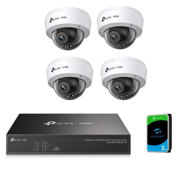 TP-Link Surveillance Kit - 8ch NVR + 2TB HDD + 4x Dome Cameras Carousel 1