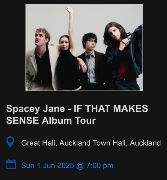 Spacey Jane ticket - Auckland town hall Carousel 1