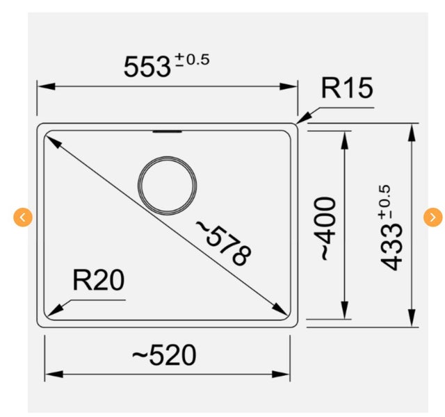 Franke Maris 520mm Single Bowl Flushmount Sink Stone Grey MRG210-52SG-B Carousel 3