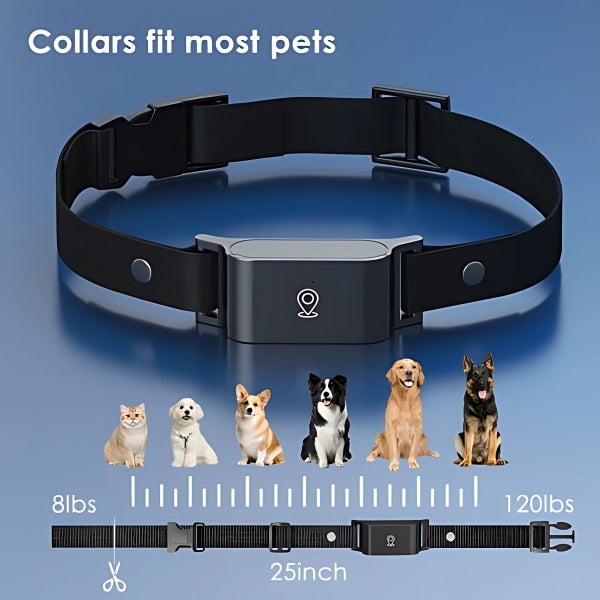Waterproof 4G GPS Pet Collar, Mini Tracker for Cats and Dogs Carousel 2