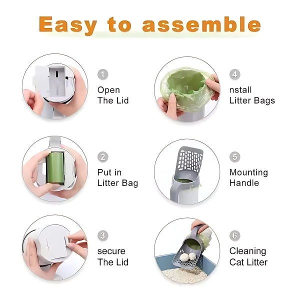 Self-Cleaning Cat Litter Scoop – Portable & Easy to Use Carousel 2