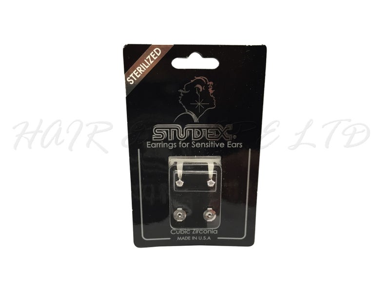 Studex Stainless Steel Earrings Cubic Zirconia,1 Pair - Regular Size MADE IN USA Carousel 2