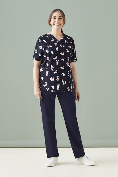 CST147LS WOMENS BEST FRIENDS SCRUB TOP Carousel 2