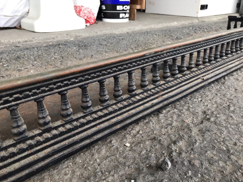 Antique Fireplace Fender Guard - #02942. Carousel 6