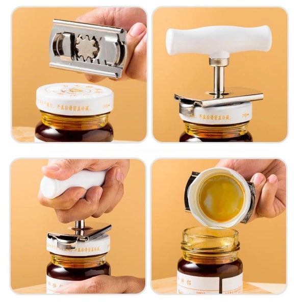 NZ STOCK Stainless Steel Adjustable Jar & Bottle Opener – Easy Grip Carousel 2
