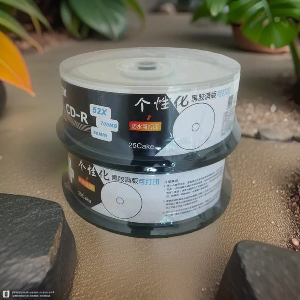Black CD-R Blank Disks Recordable 700MB 80MIN 52X Printable 2 Barrels 50pcs Carousel 1