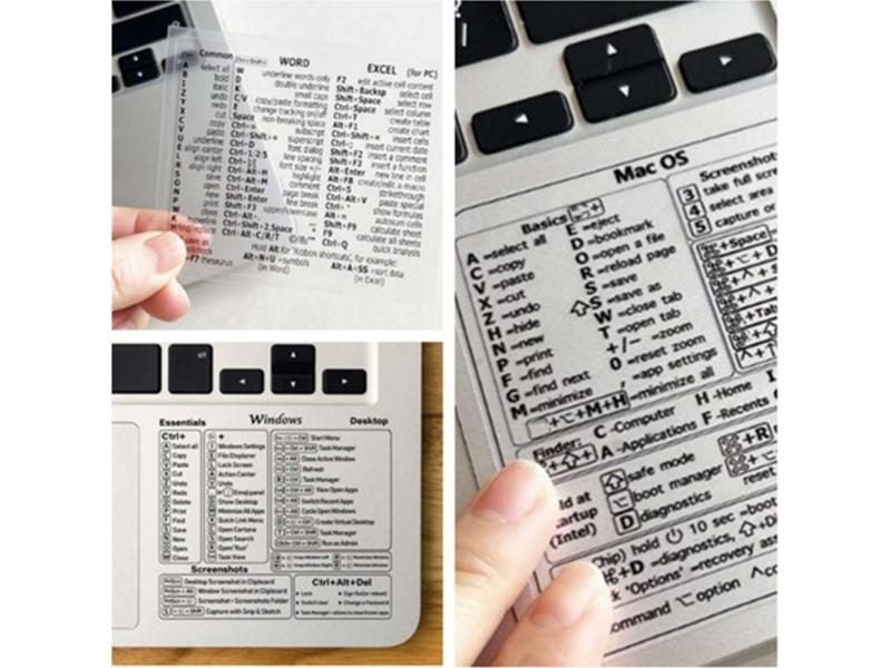 1pc/3pcs Keyboard Shortcut Stickers For Word Excel Windows MAC OS Carousel 1