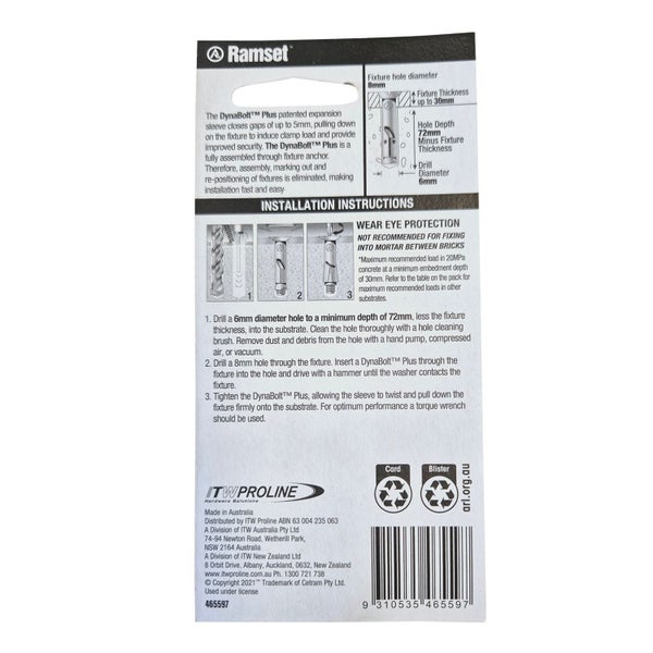 Ramset™ Dynabolt™ Plus Bolts Flat Head Zinc Plated #2 - $1 Reserve (Box J) Carousel 3