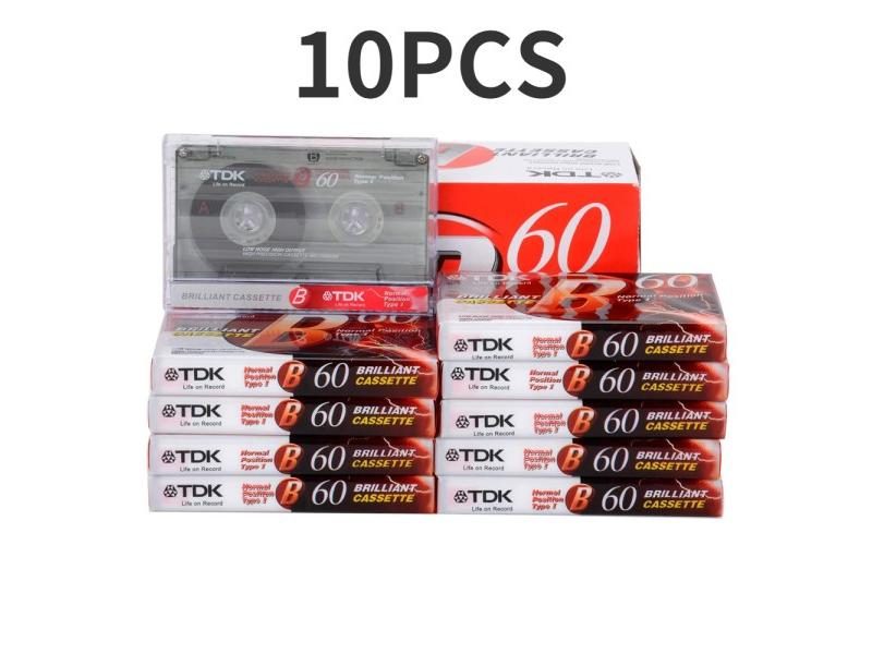 10pcs Standard Cassette Blank Tape Player Empty 60 Minutes Magnetic Audio Tape Carousel 1