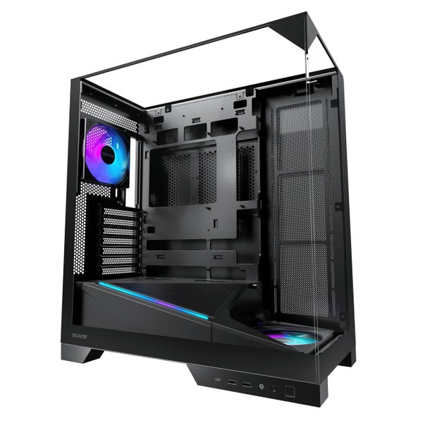 OKINOS Aqua 93 Black MidTower ATX Gaming Case Tempered Glass Carousel 1
