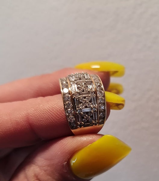 Diamond cluster ring is going to make her smile.62863853040899113