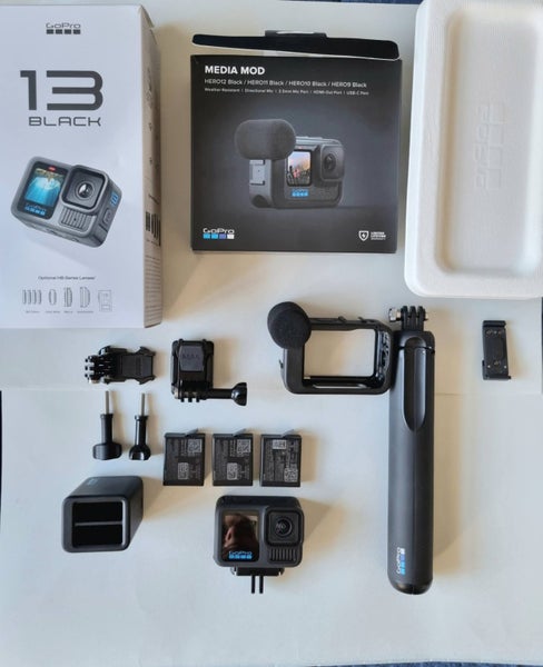 GoPro 13 and Media Mod plus extra batteries and charger Carousel 1
