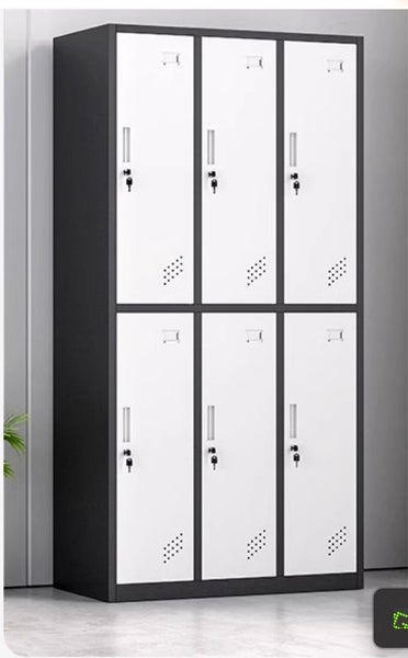 6 Doors Locker Cabinet Steel Storage Cupboard for Home Office School Gym Carousel 2