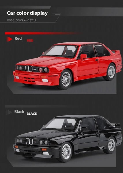 1:24 1988 BMW M3 E30 Alloy Sports Car Model Diecast Carousel 13