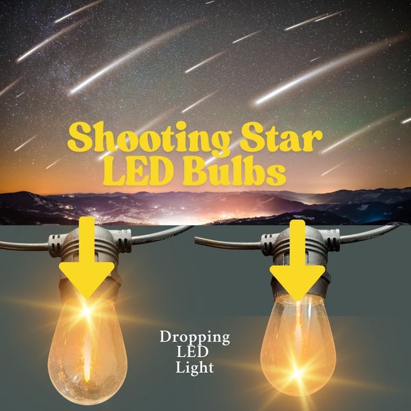 Shooting Star Festoon Lights - Store Front | Parties & Events | 7m - 10 Bulbs Carousel 2