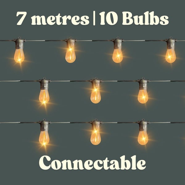 Shooting Star Festoon Lights - Store Front | Parties & Events | 7m - 10 Bulbs Carousel 5