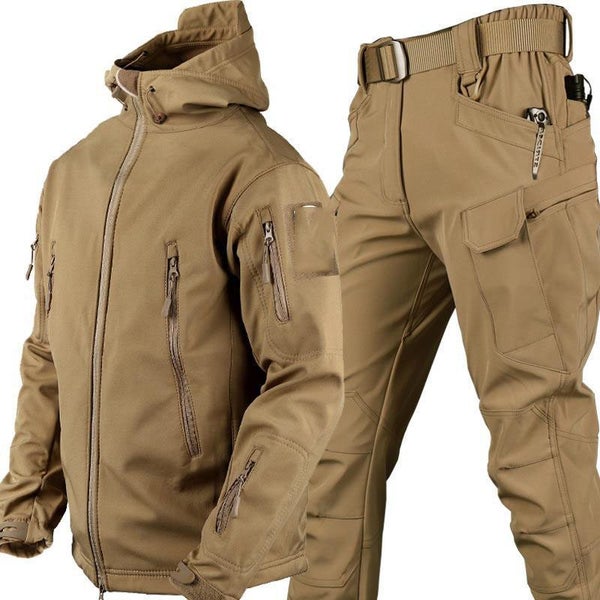 Military Tactical Soft Shell Jacket Coat Cargo Pants Suit Size M-3XL Carousel 1
