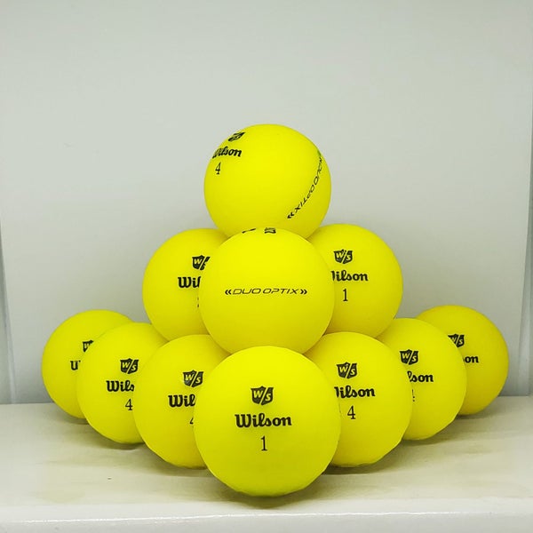 12 Wilson Duo Optix Matte Yellow A+/A Grade Carousel 1
