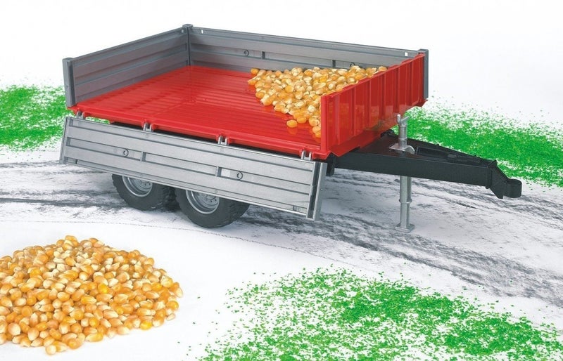 Bruder: Tipping Trailer - Red / Grey Carousel 3