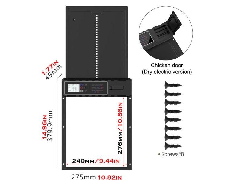 Automatic Chicken Coop Door Intelligent Timer Electric Aluminum Timing Opener Carousel 1