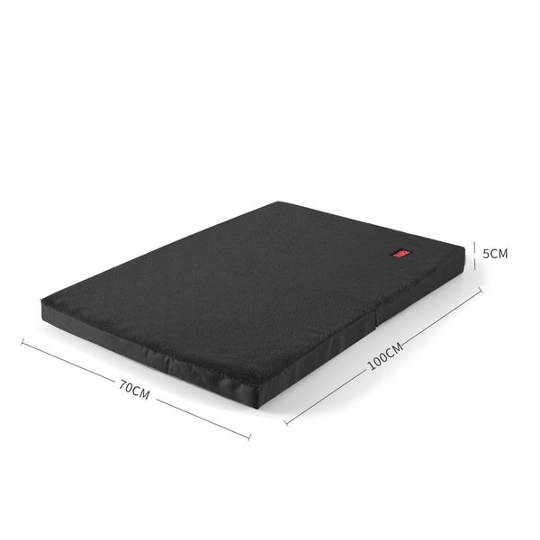 Pawz Pet Bed Foldable Dog Puppy Beds Cushion Pad Pads Soft Plush Black XL Carousel 2