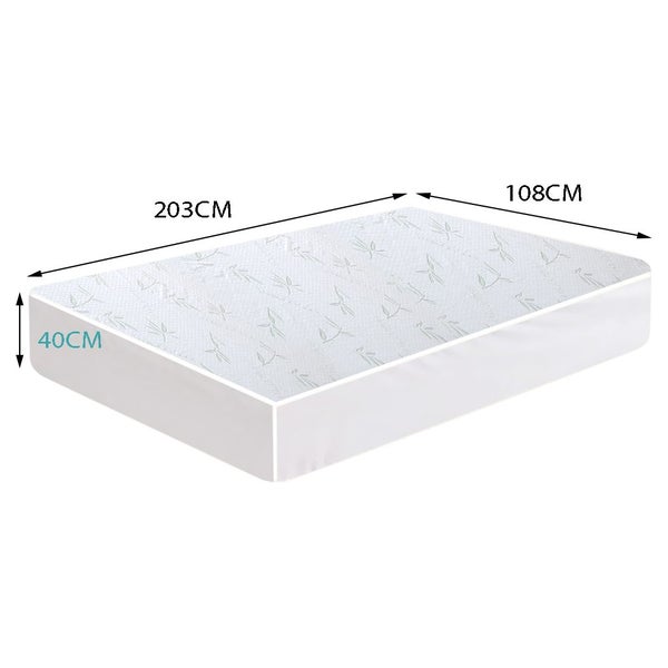 Dreamz King Single Fully Fitted Waterproof Breathable Bamboo Mattress Protector Carousel 2