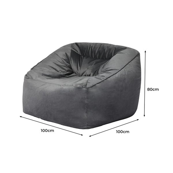 Marlow Bean Bag Chair Cover Soft Velvet Home Game Seat Lazy Sofa Cover Large Carousel 10