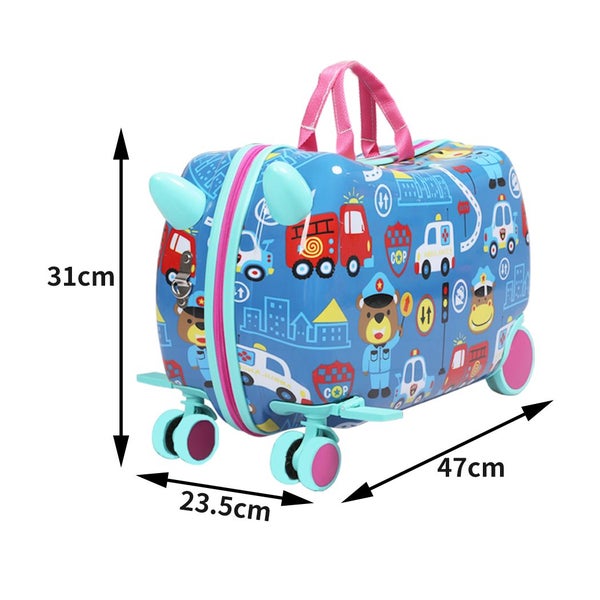 Bopeep Kids Ride On Suitcase Children Travel Luggage Carry Bag Trolley Cars Carousel 10