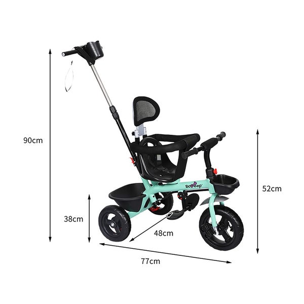 Bopeep Kids Tricycle Ride On Trike Toddler Balance Bike Prams Stroller Green Carousel 10