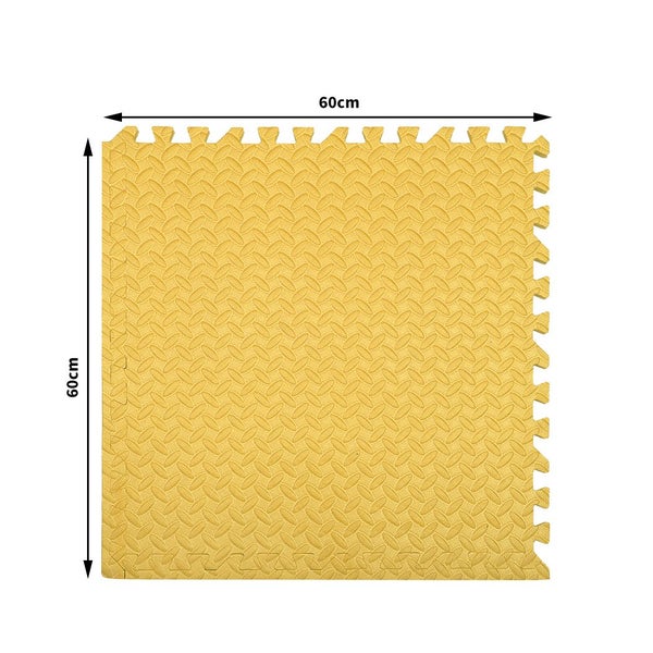 Bopeep EVA Foam Kids Play Mat Floor Kid Crawling Interlocking Home Yellow 60x60 Carousel 2