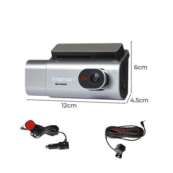 Manan 4K Dash Camera Front Rear Inside 3 Len Car Truck Reversing Wifi GPS 128G Carousel 10