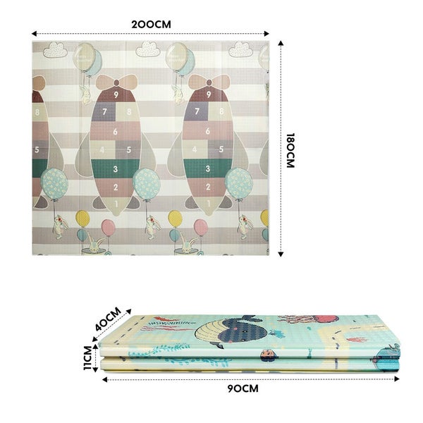 Bopeep Kids Play Mat Baby Crawling Pad Floor Foldable XPE Foam Non-slip Ocean Carousel 2