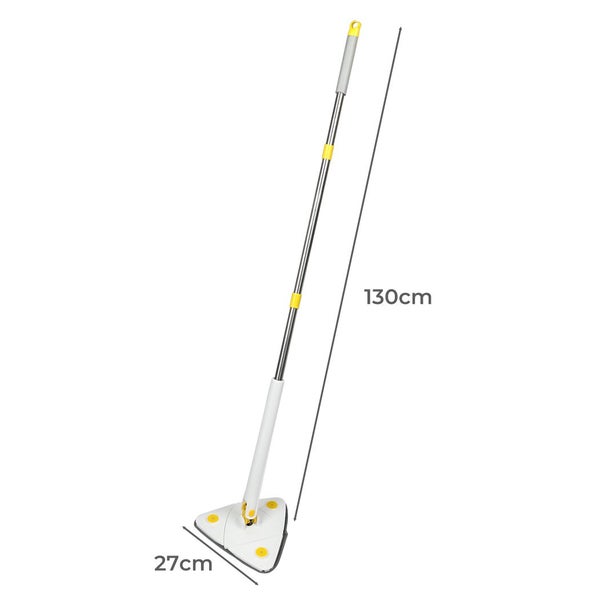 Cleanflo Spin Cleaning Mop 360° Rotatable Adjustable Multifunctional 5Pads White Carousel 10