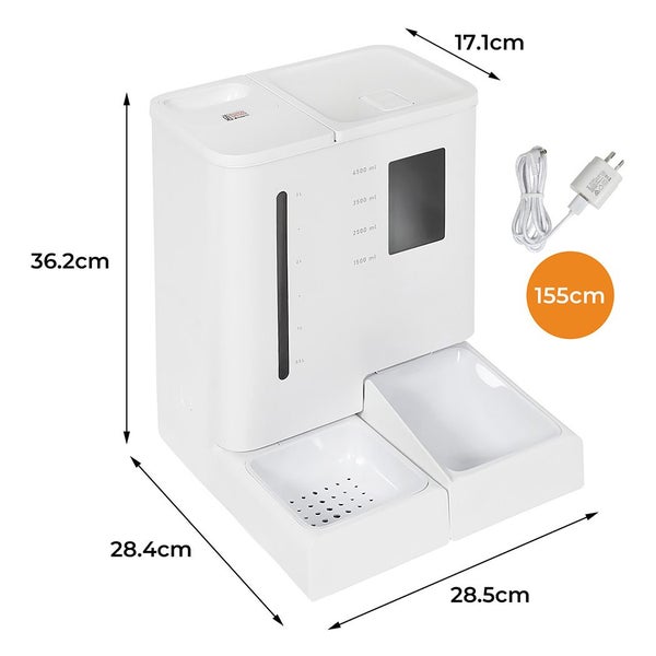 Pawz 2-in-1 Automatic Pet Cat Dog Feeder Water Set WiFi Smart Food Dispenser APP Carousel 10