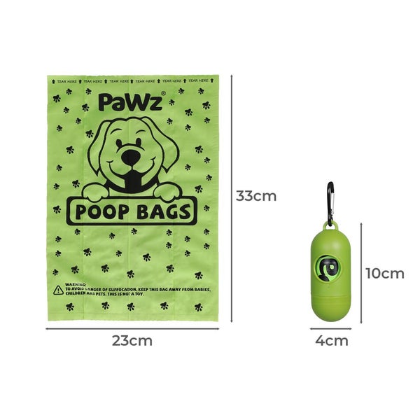 Pawz 100% Compostable Biobased Dog Poop Bag Puppy Holder Dispenser Clean 360 pcs Carousel 10