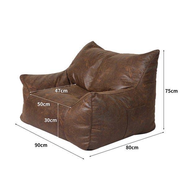 Marlow Bean Bag Chair Cover PU Indoor Home Game Lounger Seat Lazy Sofa Large Carousel 10