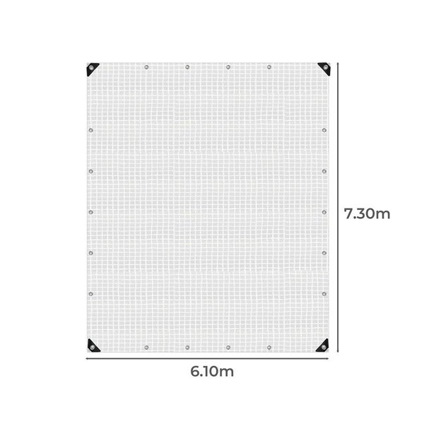 Manan Tarp Tarpaulin 200GSM Camping Heavy Duty Tent Waterproof Cover 6.1mx7.3m Carousel 2