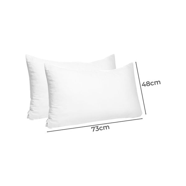 Dreamz Pillows Bed 4 Pack Home Hotel Soft Family Cotton Cover Standard Size Firm Carousel 10