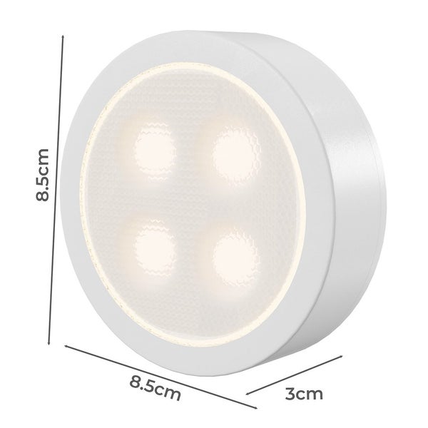 Emitto 3x RGB LED Under Cabinet Puck Lights Remote Control Kitchen Display Lamp Carousel 10