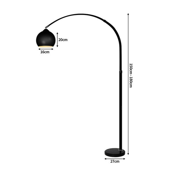 Emitto Modern LED Floor Lamp Stand Reading Light Adjustable Indoor Marble Base Carousel 9